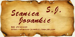 Stanica Jovankić vizit kartica